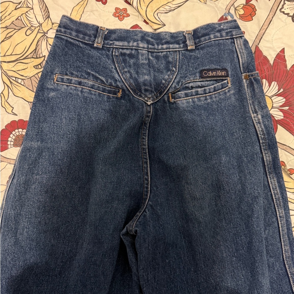 Vintage 80s Calvin Klein High Waisted Yoked Waist Jeans